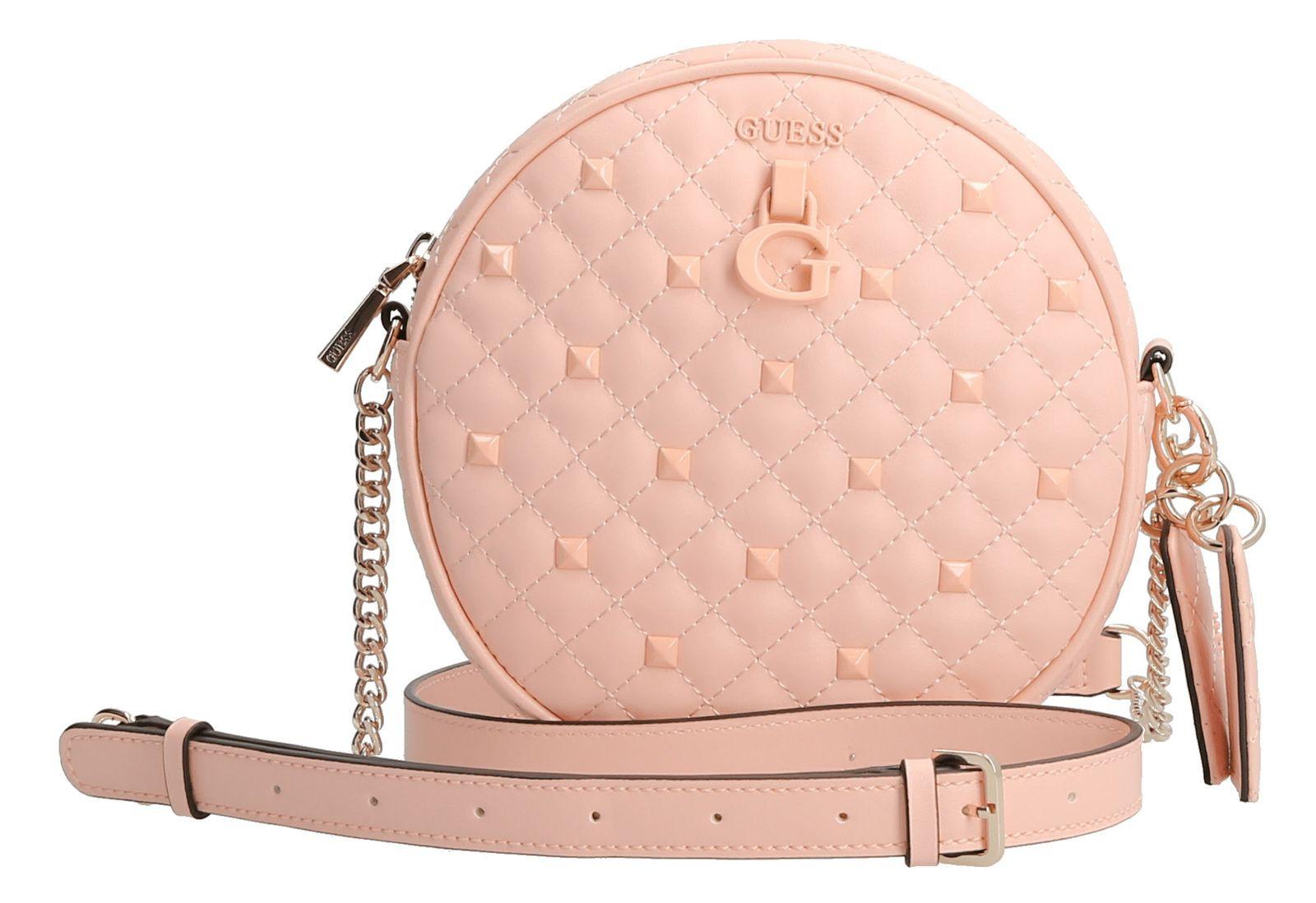 Guess, Rue Rose, Textile Bag, Circle, Peach, HWQP84, For Women.